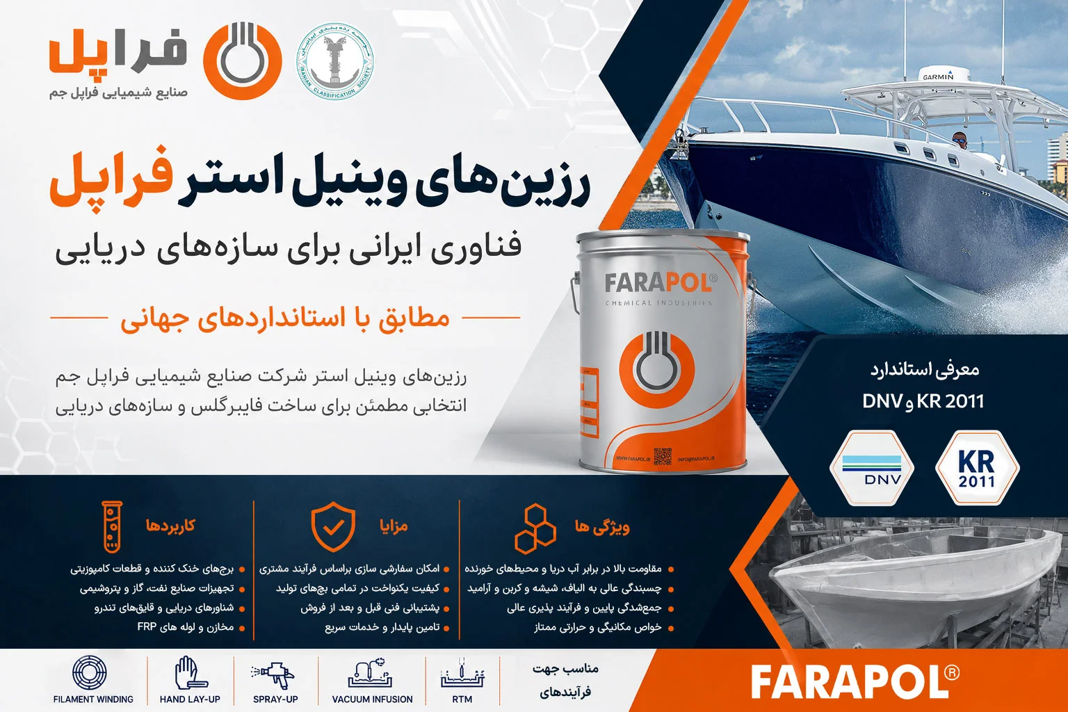رزین وینیل استر مناسب صنایع دریایی